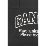 Black Cotton Shoulder Bag