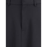 Black Fleece Wool Long Skirt