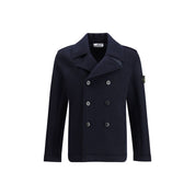Blue Fleece Wool Coat