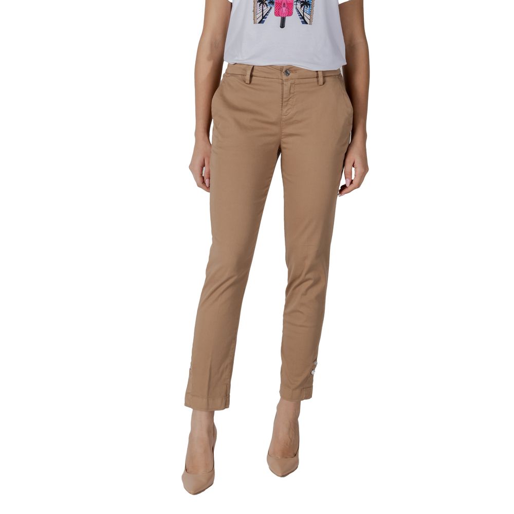 Beige bomullspantalong