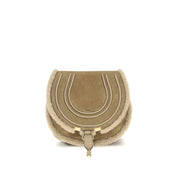 Beige Calf Leather Bos Taurus Shoulder Bag