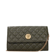Green Leather Clutch Bag