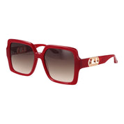 Trussardi Red Acetate Square Sunglasses