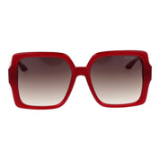 Trussardi Red Acetate Square Sunglasses