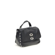 Blå kalvläder Zanellato Postina Daily axelväska