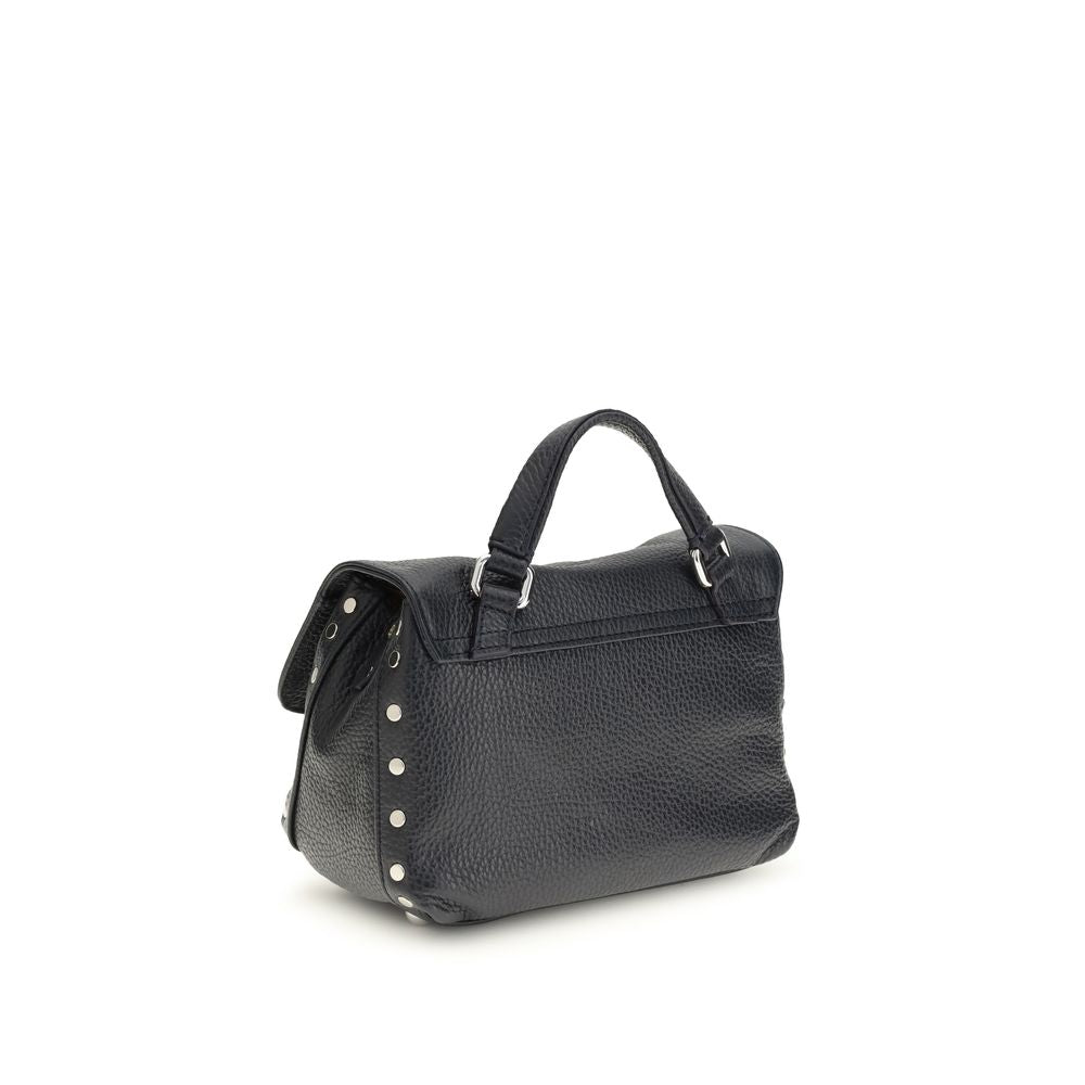 Blå kalvläder Zanellato Postina Daily axelväska