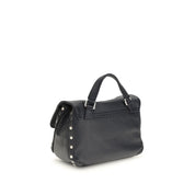 Blå kalvläder Zanellato Postina Daily axelväska