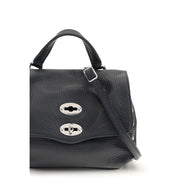 Blå kalvläder Zanellato Postina Daily axelväska