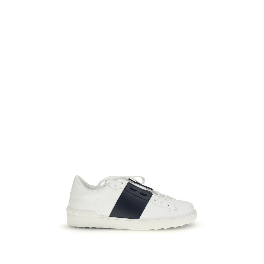Valentino Garavani Blue Calf Leather Low Top Sneakers