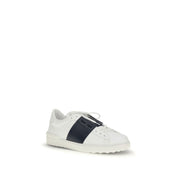 Valentino Garavani Blue Calf Leather Low Top Sneakers