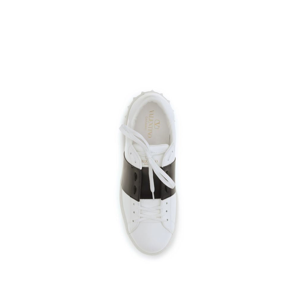 Valentino Garavani Blue Calf Leather Low Top Sneakers