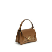 Coccinelle C Me Liten Brun Handväska i Kalvskinn med Magnetstängning