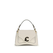 Coccinelle Cream Calf Leather C Me Axelväska Med Avtagbart Handtag