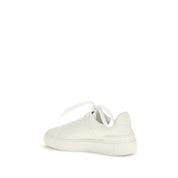 Balmain White Calf Leather Low Top Sneakers