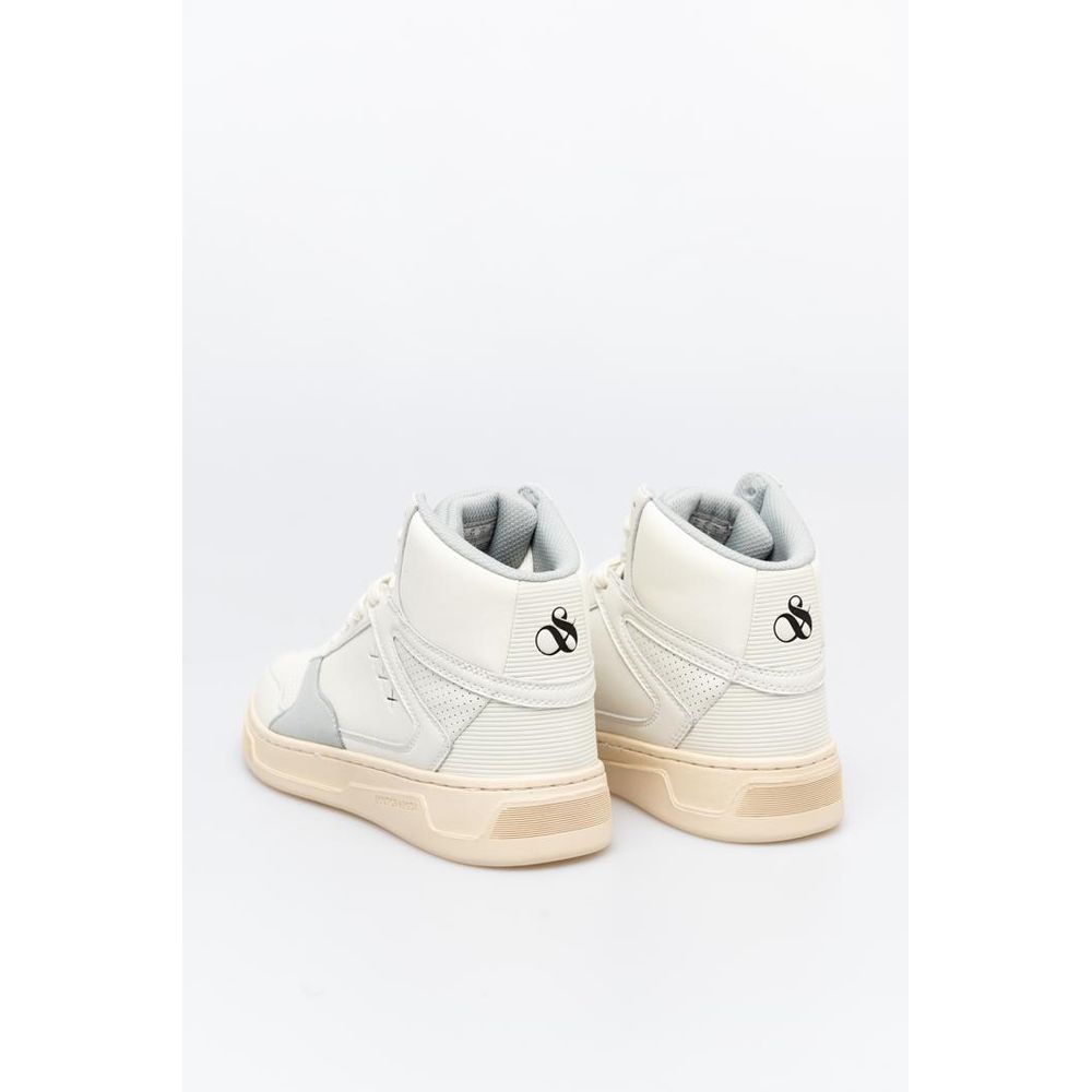 Scotch & Soda White Recycled Synthetic High Top Sneakers