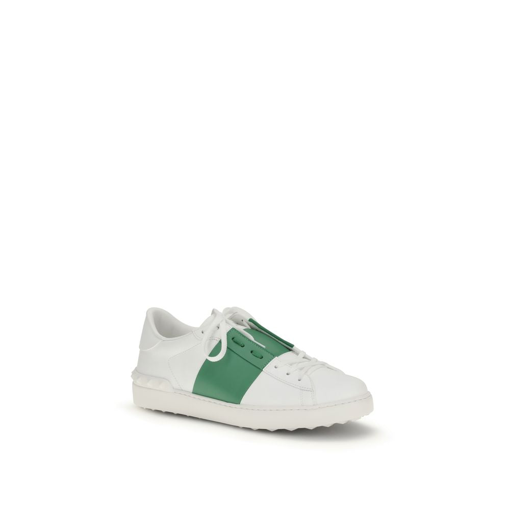 Valentino Garavani White Calf Leather Low Top Sneakers