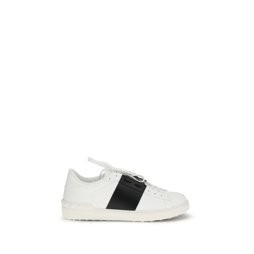 Valentino Garavani White Calf Leather Low Top Sneakers