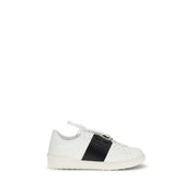 Valentino Garavani White Calf Leather Low Top Sneakers