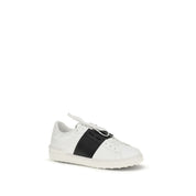 Valentino Garavani White Calf Leather Low Top Sneakers