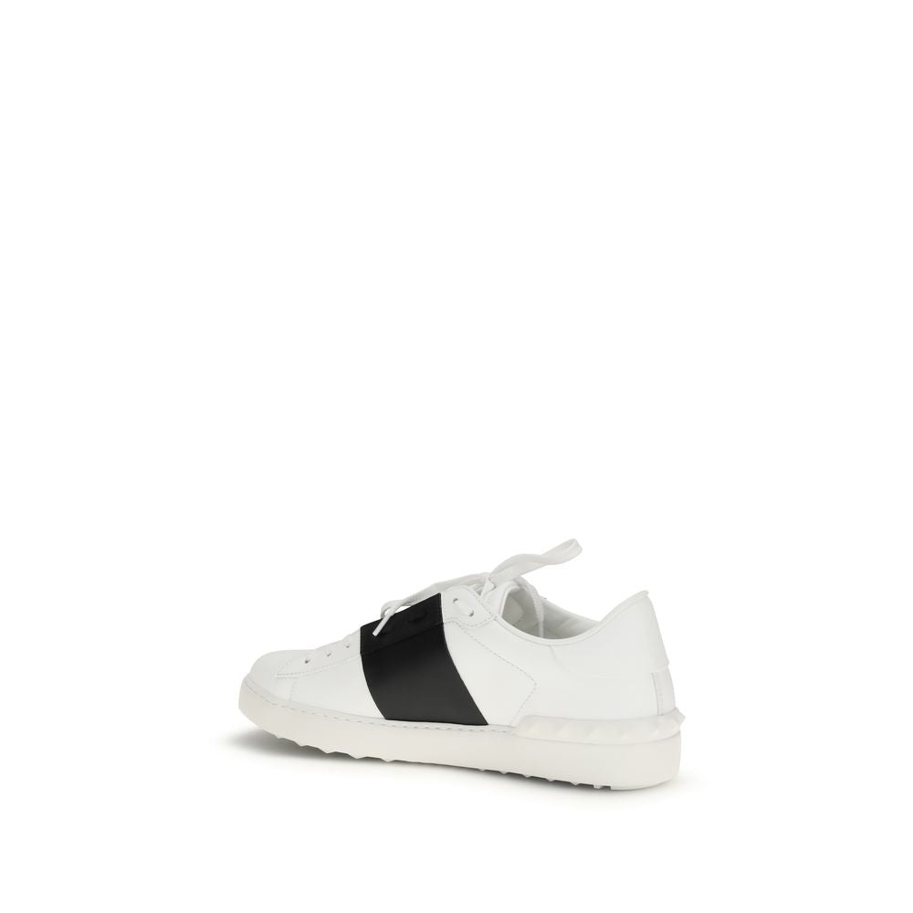 Valentino Garavani White Calf Leather Low Top Sneakers