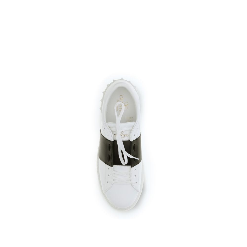 Valentino Garavani White Calf Leather Low Top Sneakers