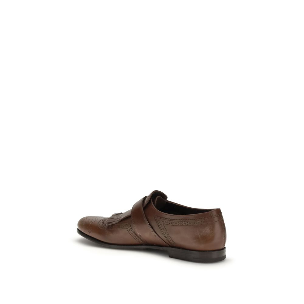 Church's Brown Calf Leather Slip-On Loafers
