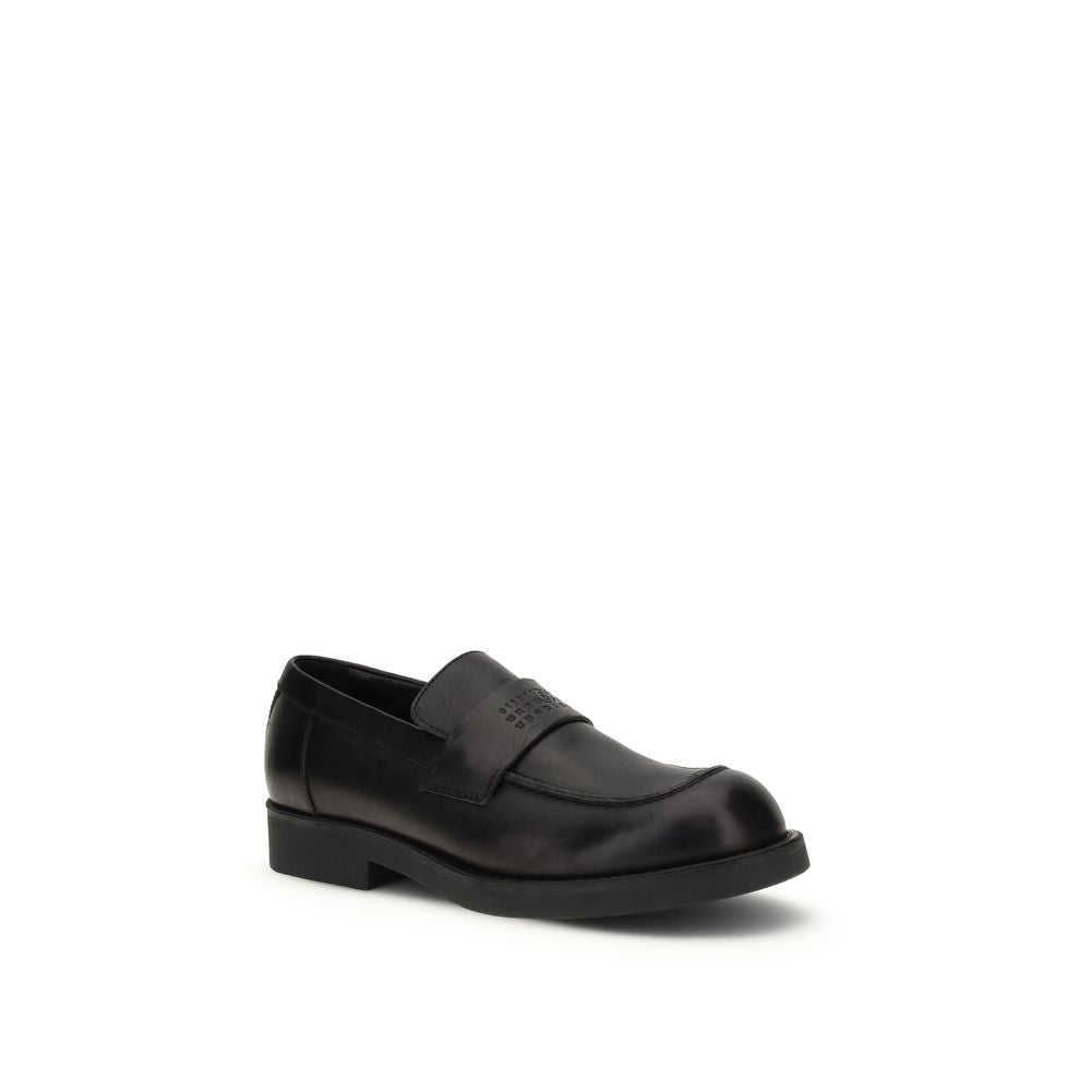 MM6 Maison Margiela Black Calf Leather Loafers