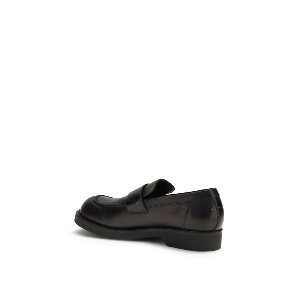 MM6 Maison Margiela Black Calf Leather Loafers
