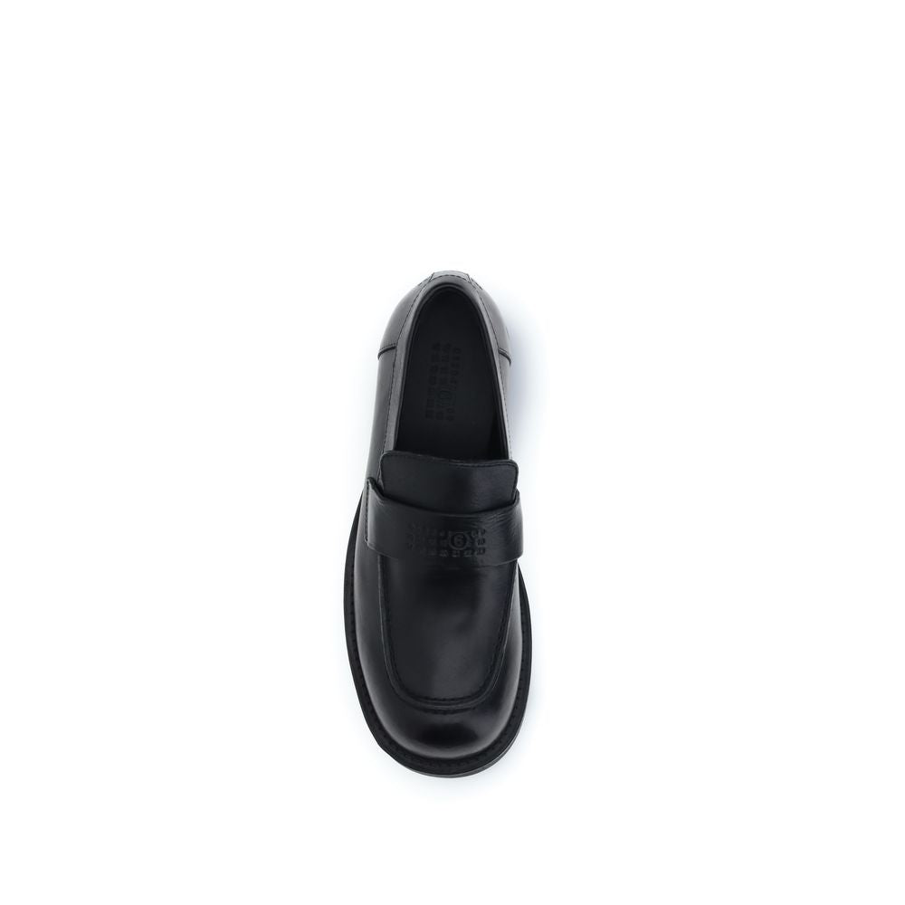 MM6 Maison Margiela Black Calf Leather Loafers