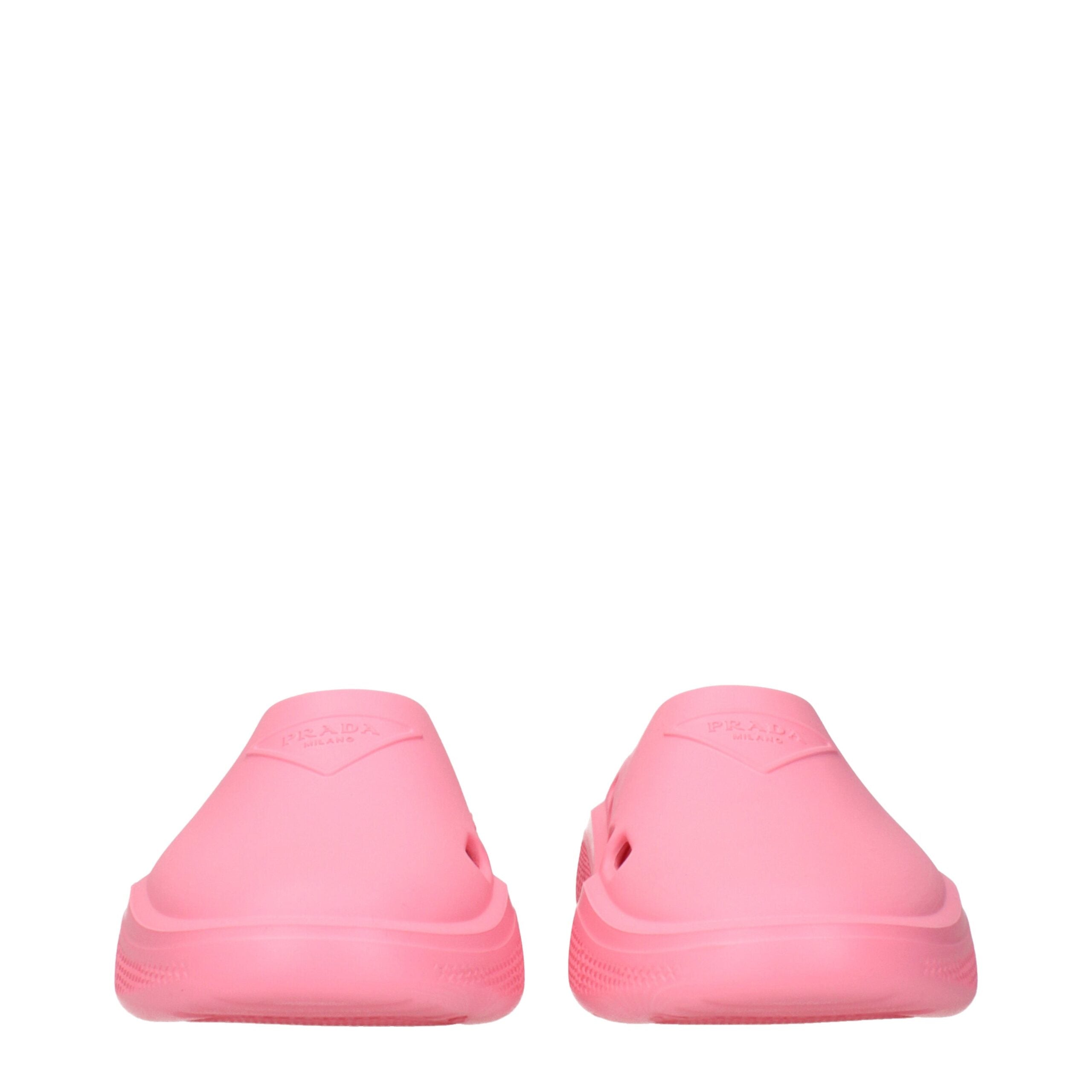 Prada Pink Rubber Slippers
