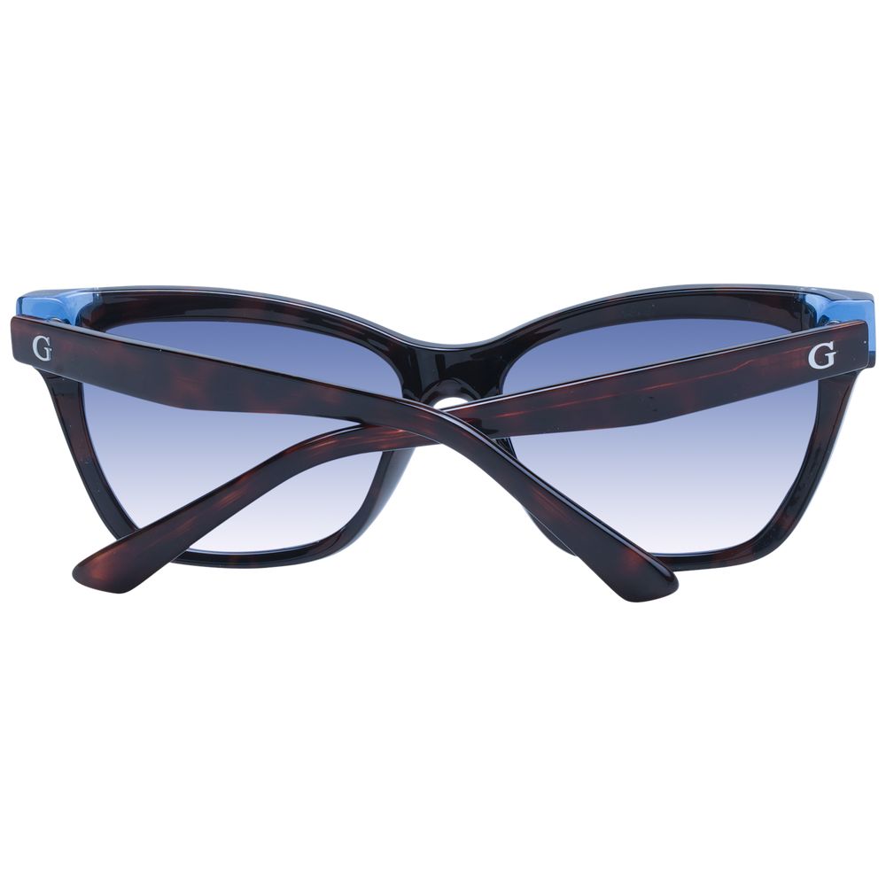 Guess Brown Plastic Cat Eye Sunglasses