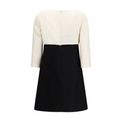 Valentino Black Fleece Wool Cocktail Dress