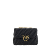 PINKO Black Calfskin Shoulder Bag