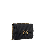 PINKO Black Calfskin Shoulder Bag