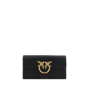 PINKO Black Calf Leather Love One Wallet
