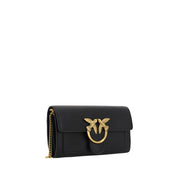 PINKO Black Calf Leather Love One Wallet