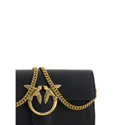 PINKO Black Calf Leather Love One Wallet