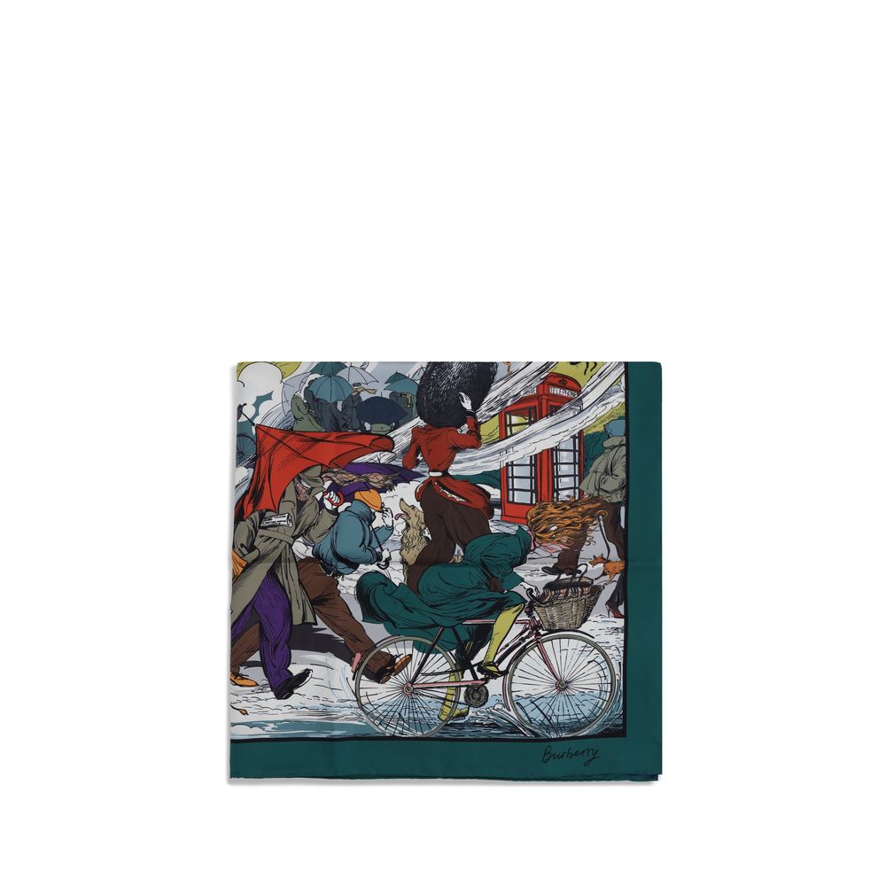 Burberry Multicolor Silk Twill Scarf – Raining Cats and Dogs