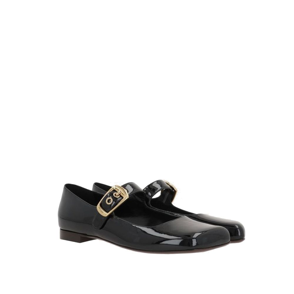 Chloé Black Patent Calfskin Ballet Flats
