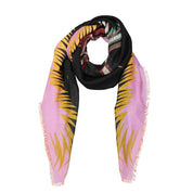 Givenchy Black Cashmere and Silk Scarf