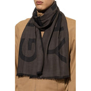 Givenchy Gray Cashmere and Modal Scarf