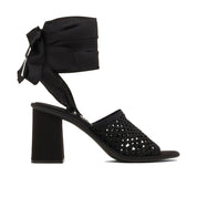 Miu Miu Black Fabric Strap-On Sandals