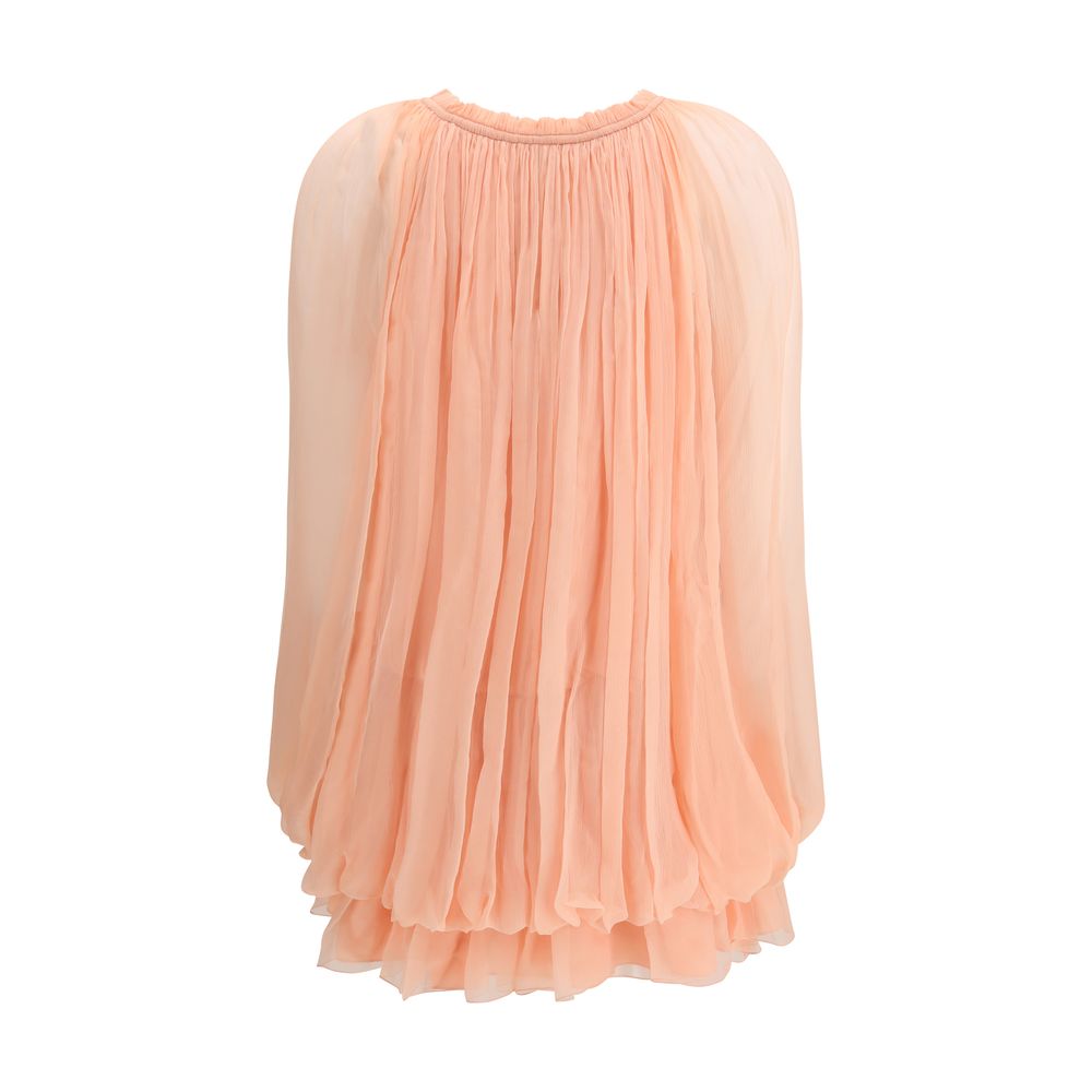 Chloé Multicolor Silk Mini Dress with Cape