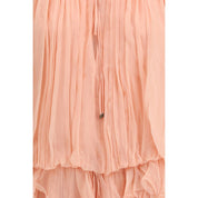 Chloé Multicolor Silk Mini Dress with Cape