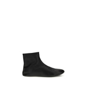 The Row Black Lamb Shearling Ankle Boots