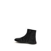 The Row Black Lamb Shearling Ankle Boots