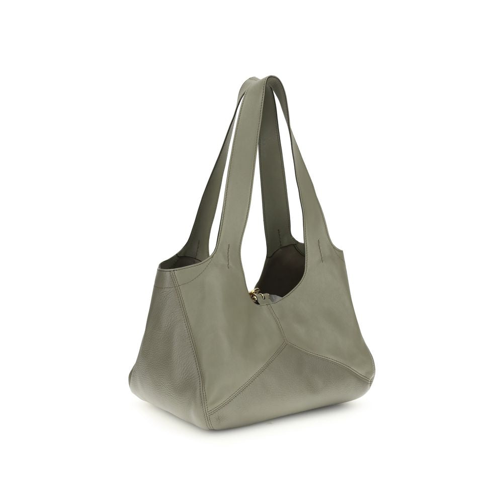 Chloé tvåfärgad East-West ballongväska i kalvläder