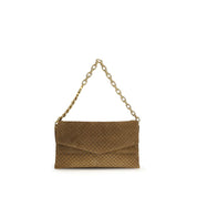 Gucci Beige Suede GG Embossed Shoulder Bag