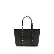 Valentino Garavani Black Calf Leather Shoulder Bag