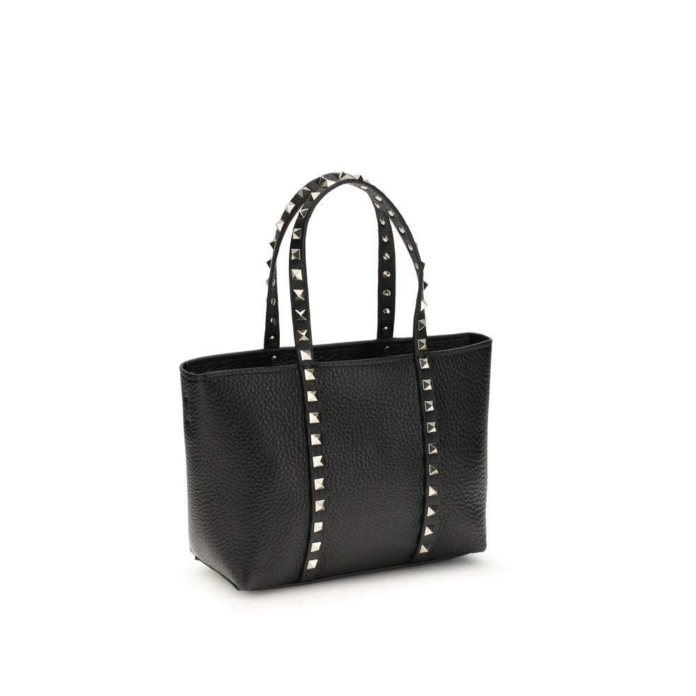 Valentino Garavani Black Calf Leather Shoulder Bag